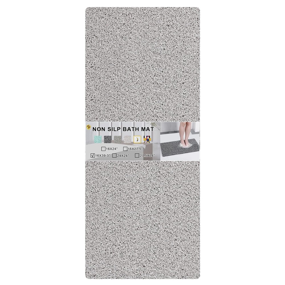 Nonslip Bathtub Mat 0.6" Extra Thick Quick Dry Bath Shower Loo Mat Anti Slip