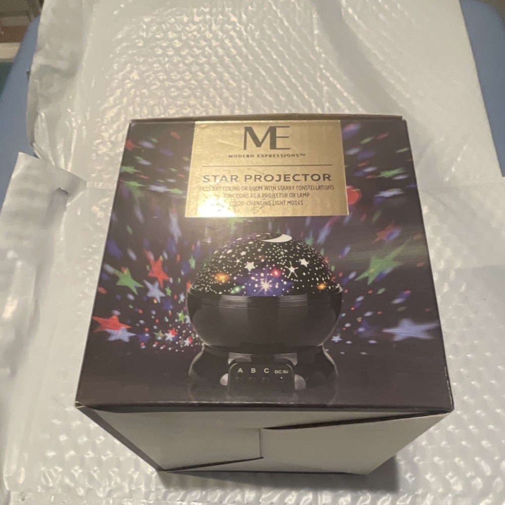 Modern Expressions Star Projector Night Light Color Changing LED Touch Control