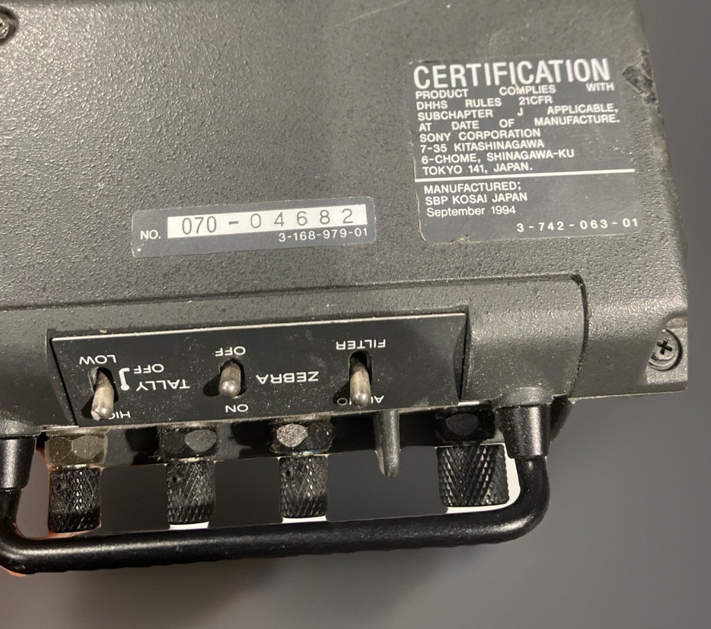 Sony Sep. 1994 Professional Camera Attachment