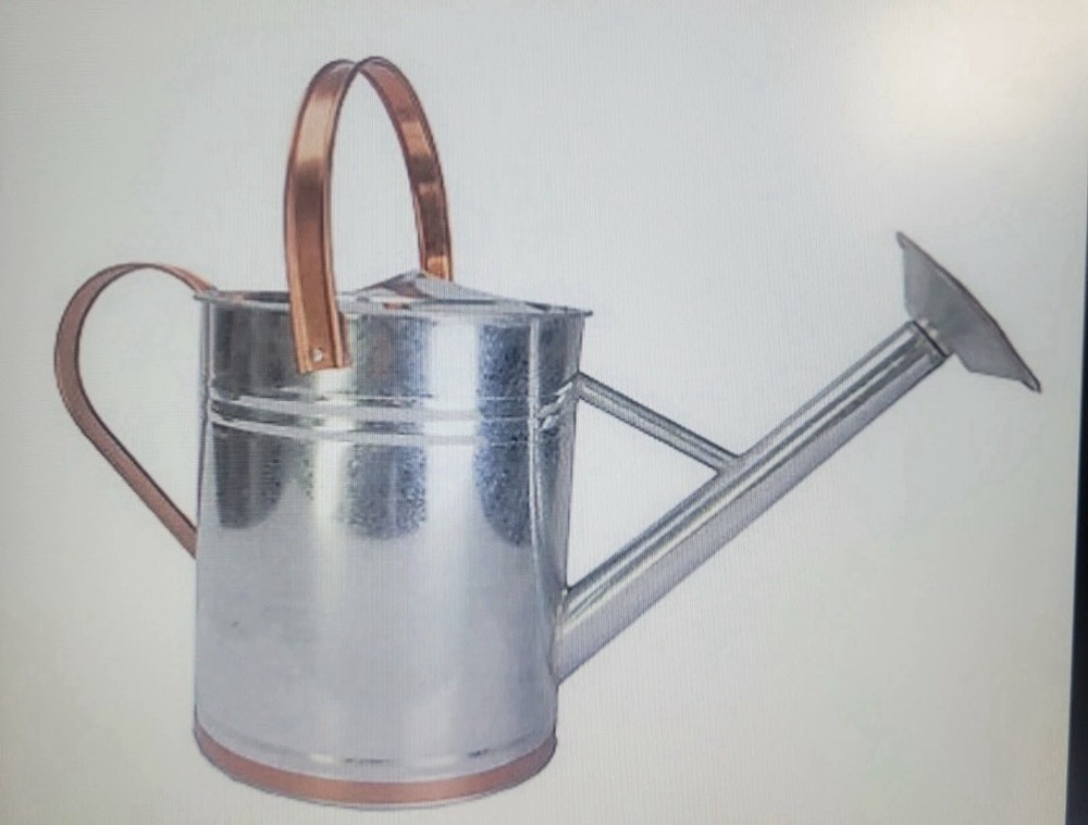 Watering Can, Galvanized Steel, 2-Gal.  NWT
