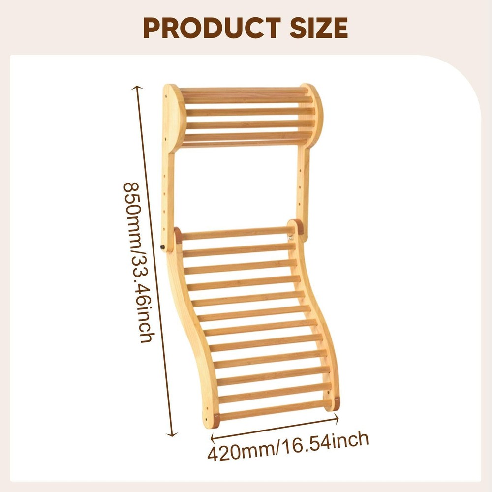Sauna Backrest Sauna Headrest Neck Support Curved Comfortable Accessory