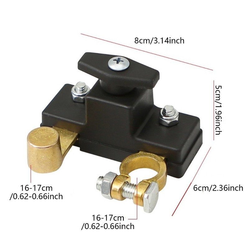 Auto Battery Cut Off Switch Battery Isolator Switch Brass for Long Term Storage