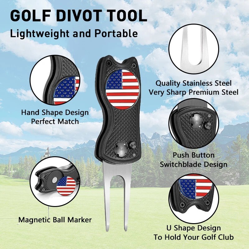 Cal Poly Mustangs Switchblade Divot Tool 2-Sided Golf Ball Marker
