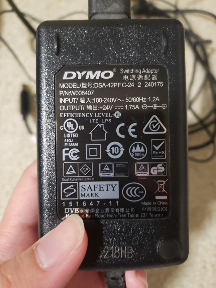 Dymo Label Writer 450 Thermal Label Printer with Power Adapter + USB cable