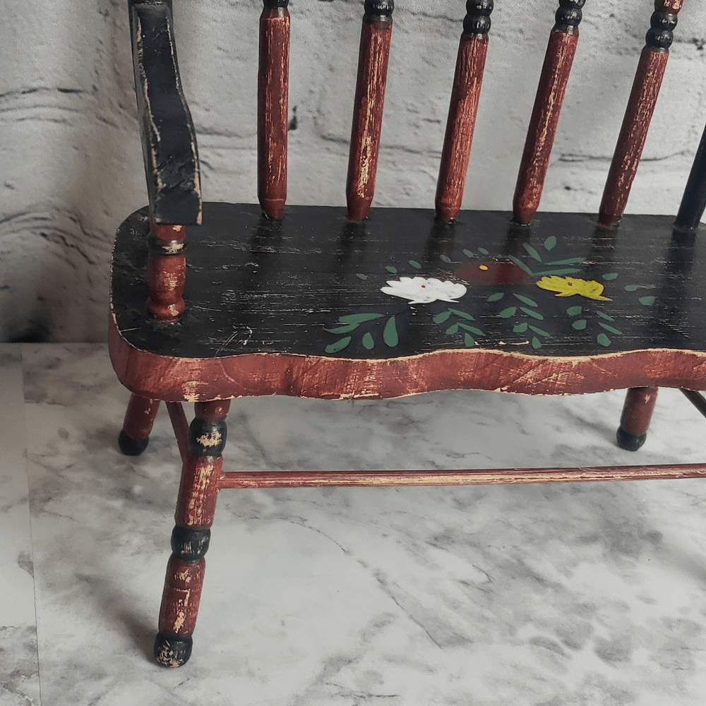 Handpainted Vintage Primitive Mini Chair