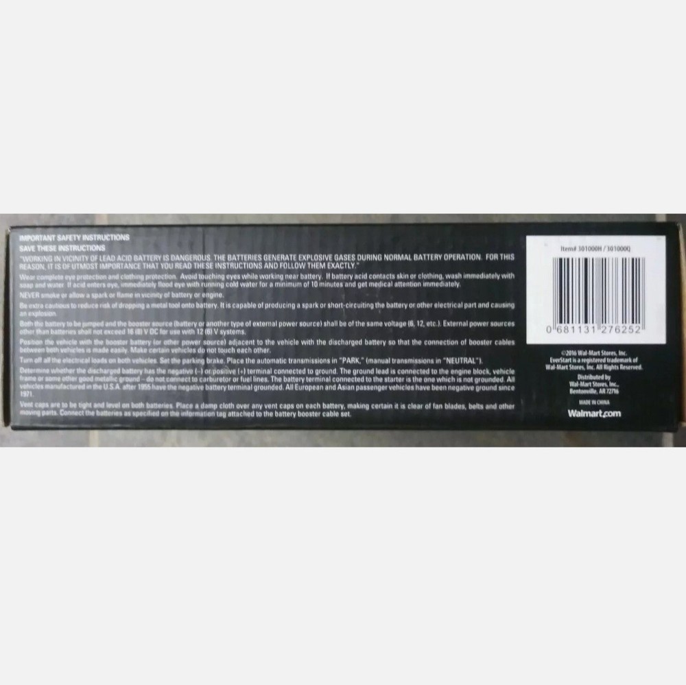 EverStart plus Booster Cables 12FT (8 Gauge)