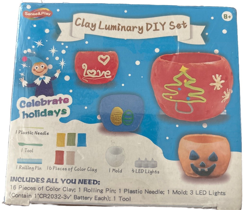 Clay Luminaries - Clay Lanterns Making Kit with Light-up Clay Lanterns