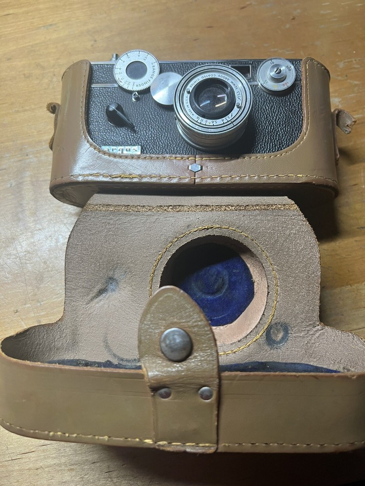 Argus C3 Black Brick 35mm Harry Potter Camera 1960 Leather Case rangefinder