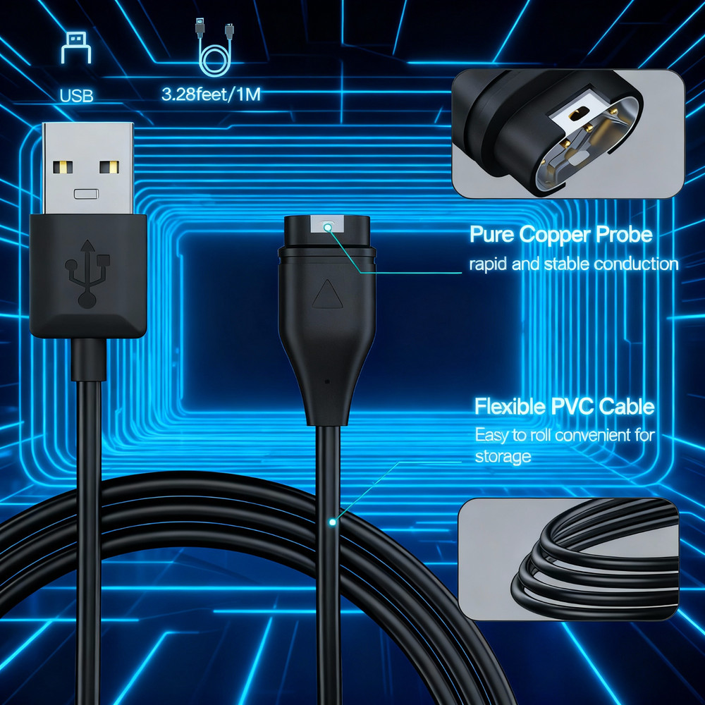 Charger Cable For Garmin Forerunner 935/Forerunner 945,945 LTE/Forerunner 45,45S
