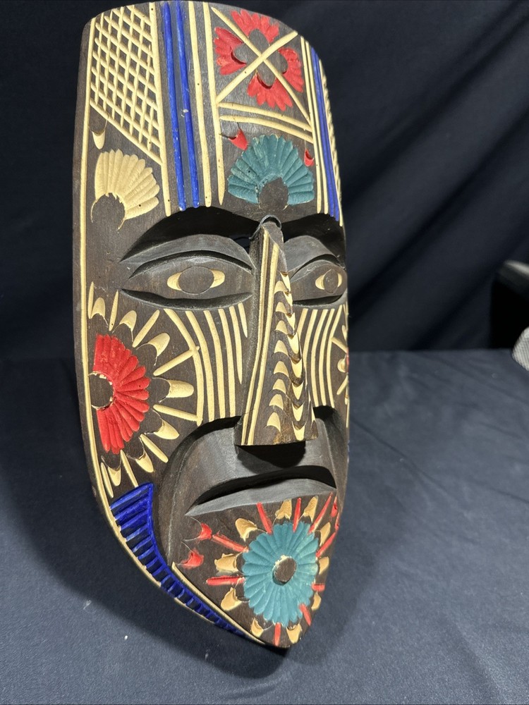 Wooden Hand-Carved Wall Mask