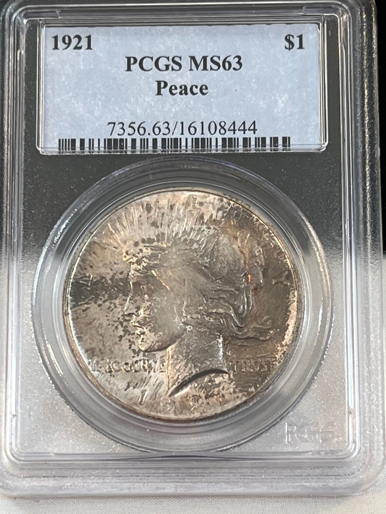 1921 Peace Dollar PCGS MS63 Cert# 16108444
