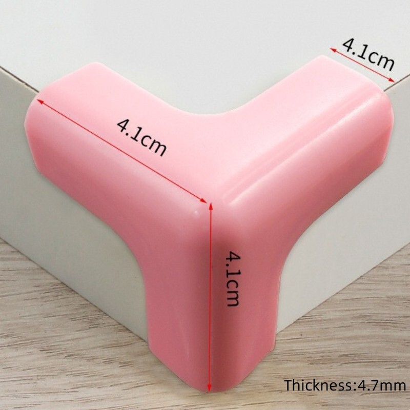 12Pcs Corner Guards Table Corner Protectors Soft Silicone Pink 41x41x41mm