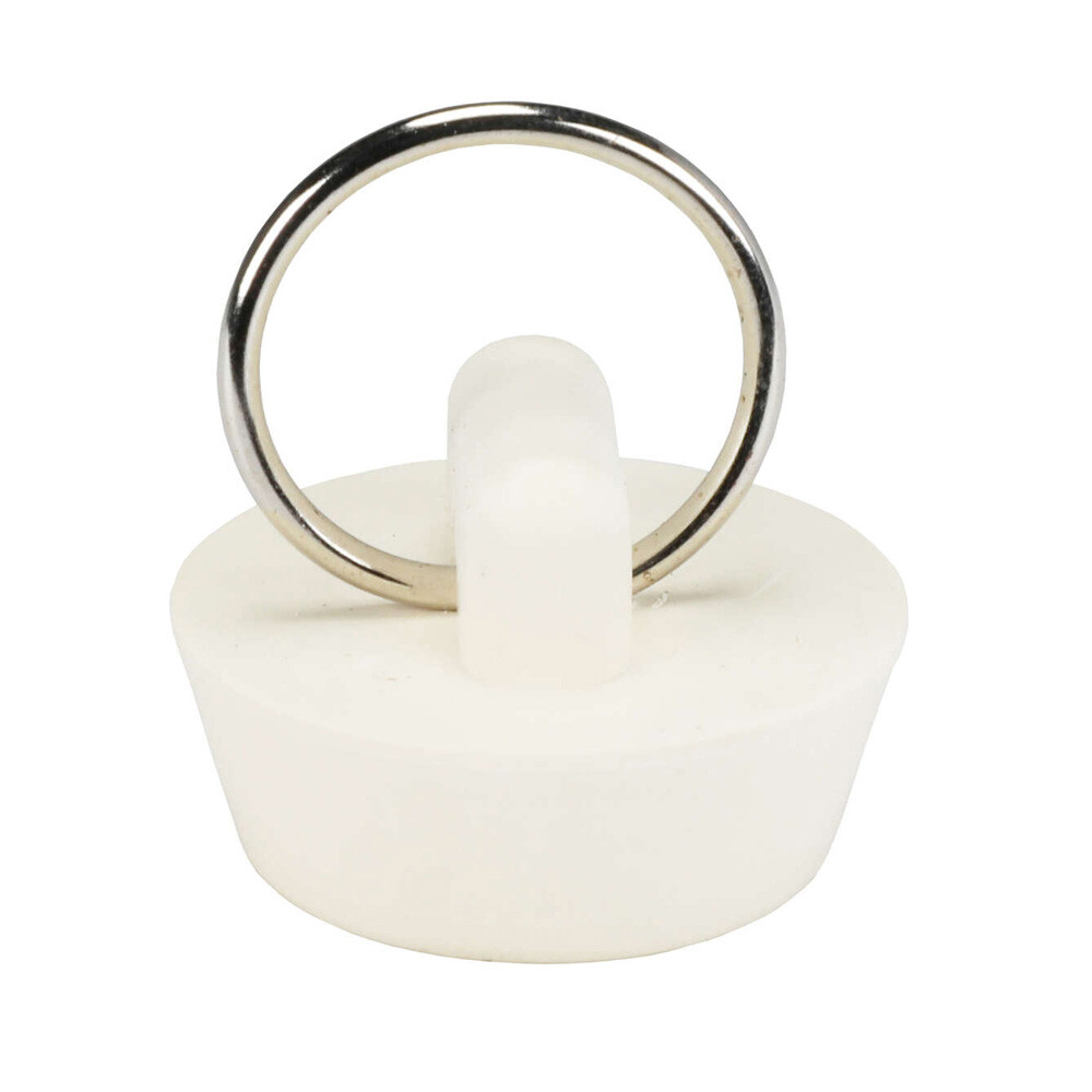 Ace Basin/Bath Stopper, 1Inch White Solid Rubber Sink Stopper, 40173