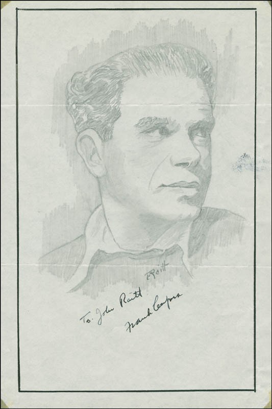 JOHN RAITT - INSCRIBED ORIGINAL ART SIGNED CO-SIGNED BY: FRANK CAPRA