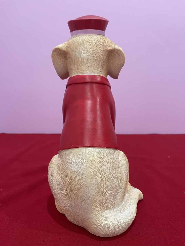 Valentine Mailman Dog Figurine