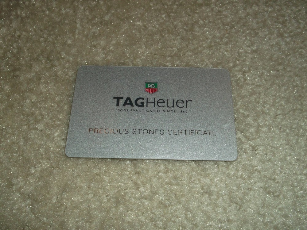 Tag heuer Precious Stones Card