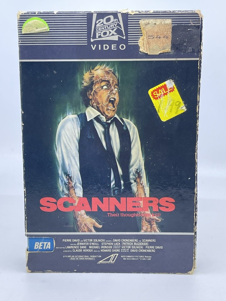 SCANNERS BETA JENNIFER O'NEILL 20 CENTURY FOX VIDEO 1982 SIDE LOAD TESTED