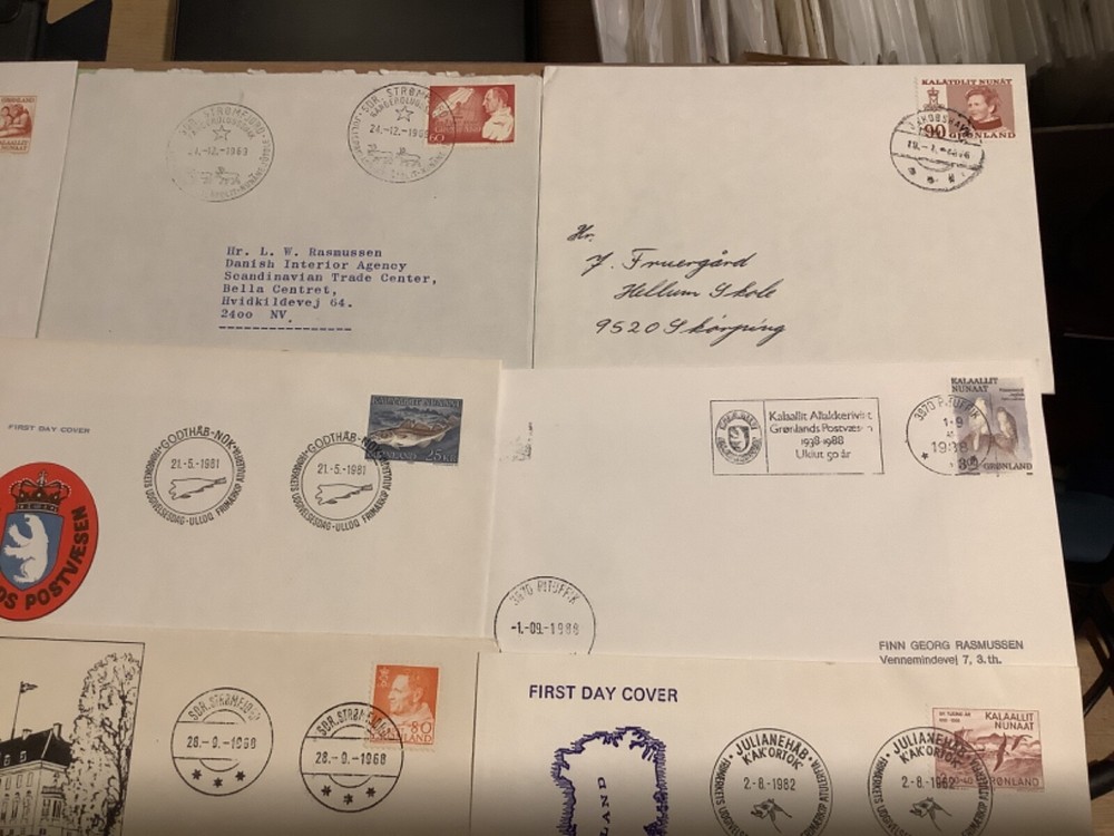 Greenland 16 postal cover items Ref A1853