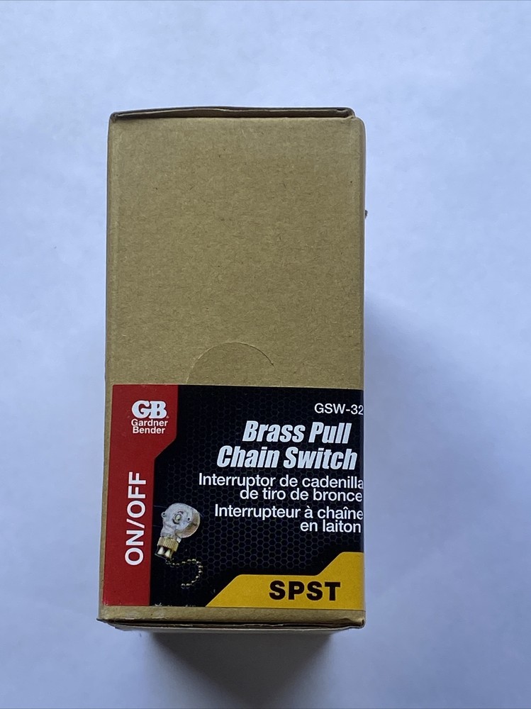 5 Pack Gardner Bender Gsw-32Bp Pull Switch,Brass,Spst,6A,125Vac, New