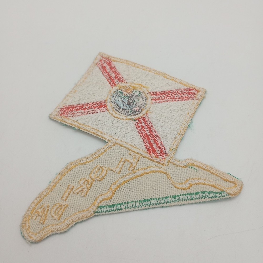 Vintage Patch Florida With State Flag Green White Red New