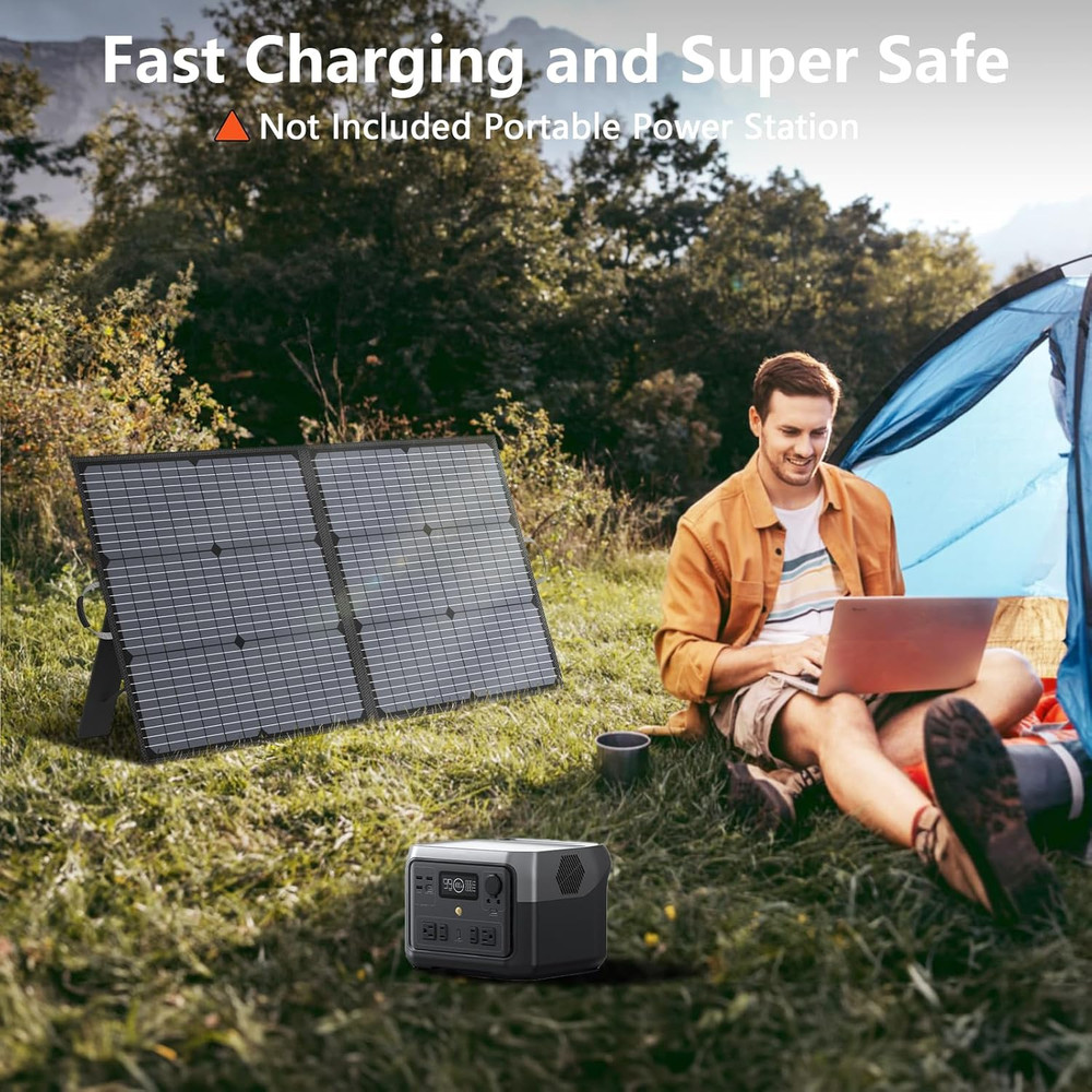 Solar Charger 110W Portable Solar Panel, IP67 Waterproof Foldable Solar Panel Ki