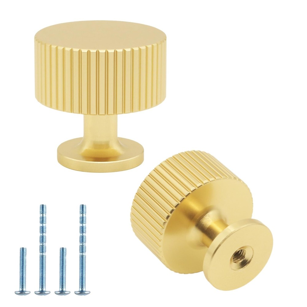 30 Pack Gold Cabinet Knobs Drawer Knob, Brushed Brass Dresser knobs Kitchen C...
