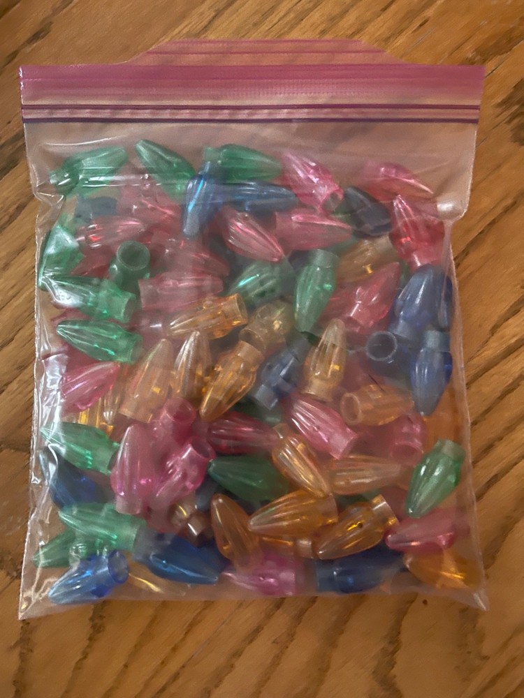 Over 100 Vintage Christmas Light Bulb Covers Cone Shaped