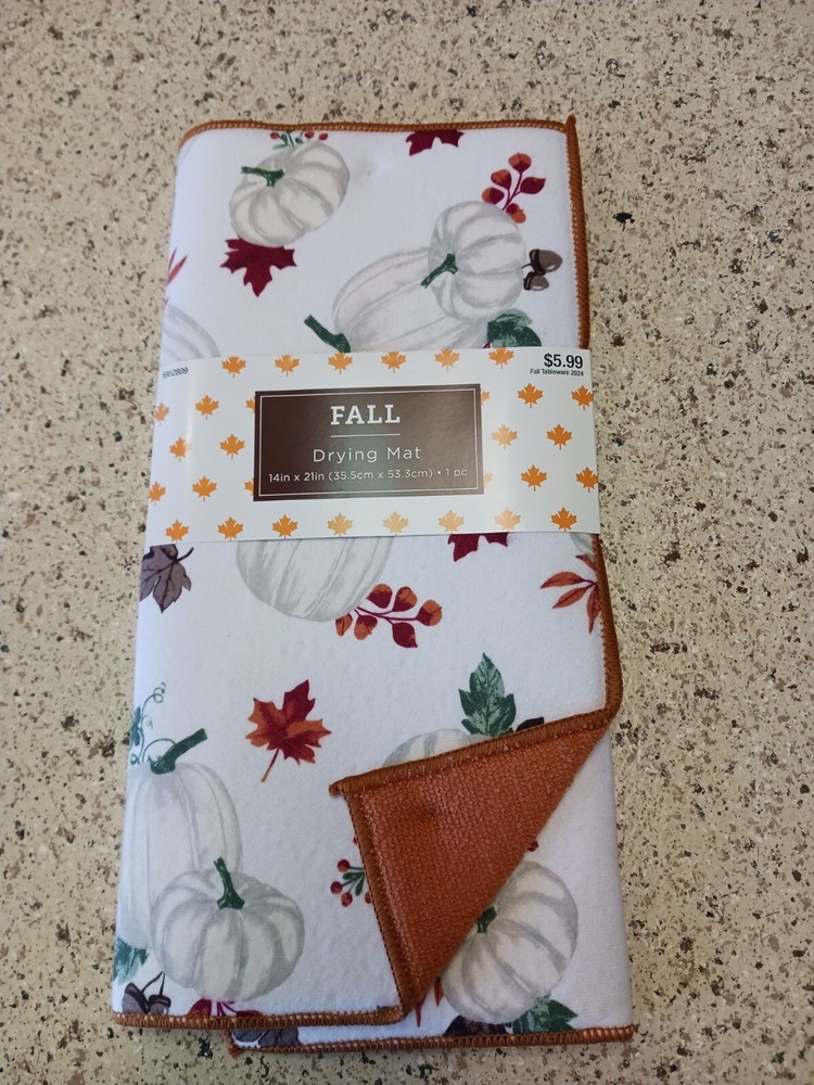 New Fall Decor Dish Drying Mat Kitchen Decor