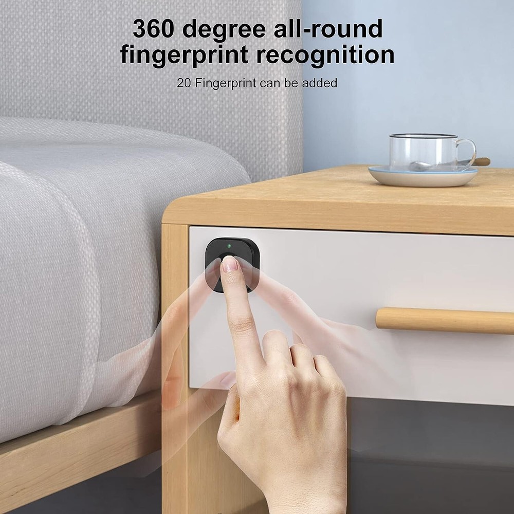 Biometric Cabinet Lock - Three Way to Quick Unlock - Strong Secure Protection