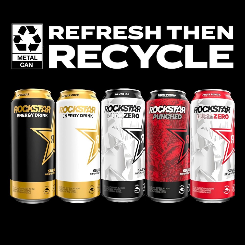 Rockstar Energy Drink, Original, 16oz Cans (12 Pack)