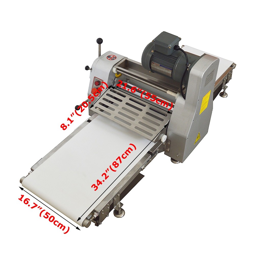 110V Folding Dough Sheeter Roller Press Crisp Pastry Machine Dough Press