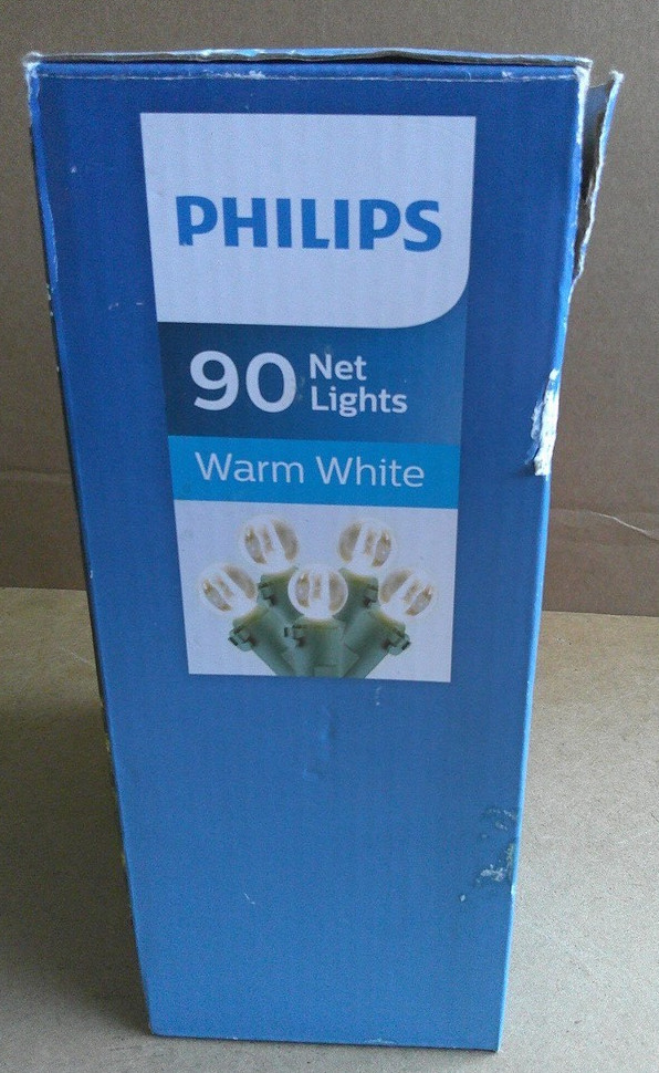 PHILIPS 90 Sphere LED Net Lights Green Wire Warm White