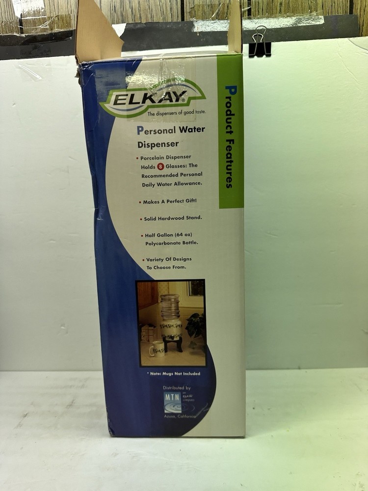 Water Crock Solid Ceramic Porcelain Dispenser 64 Oz Personal Tabletop Display