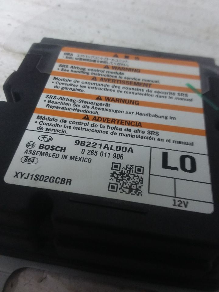SRS Control Module Under Console Sedan Fits 15 LEGACY 98221AL00A