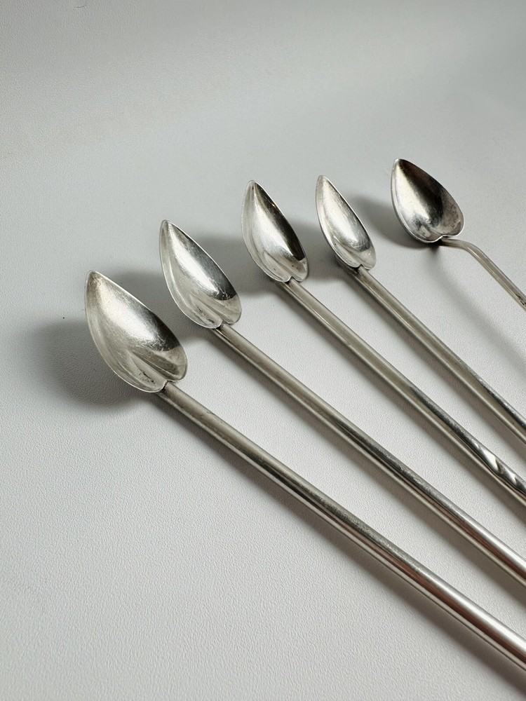 Sterling Silver Hearth Shape Spoons