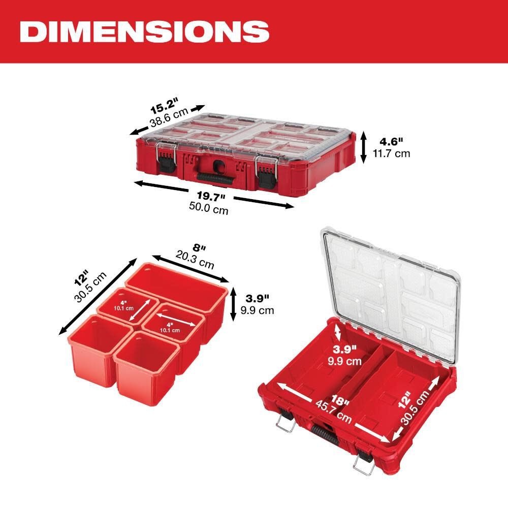 Milwaukee Packout Tool Box - Red (48-22-8430)