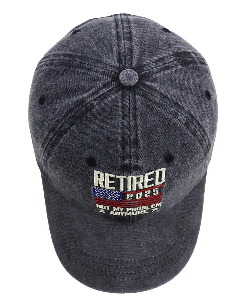Retired 2026 2025 Not My Problem Anymore with American Flag Hat, Adjustable E...