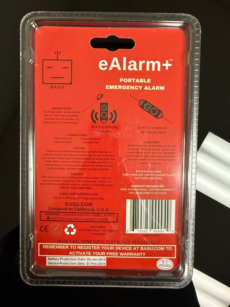 MAKE AN OFFER! BASU eAlarm+ 130DB - Black