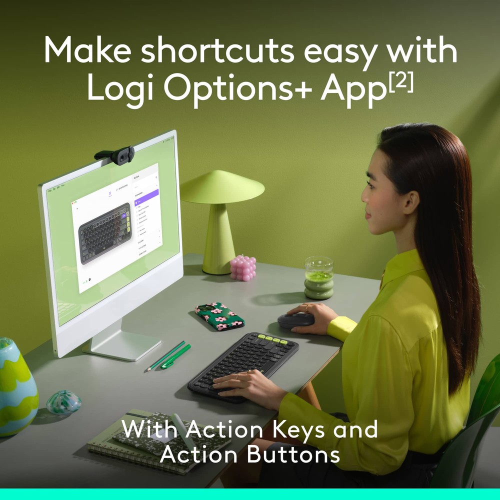 Logitech - POP ICON COMBO Compact TKL Bluetooth Keyboard and Mouse Bundle wit...