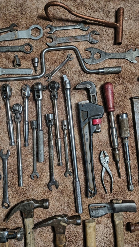 Large Lot of Hand Tools, Hammers, Pipe and Other Wrenches READ DESCRIPTION!