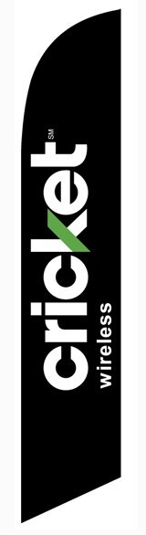 cricket WIRELESS 12ft Feather Banner Swooper Flag - FLAG ONLY (7)