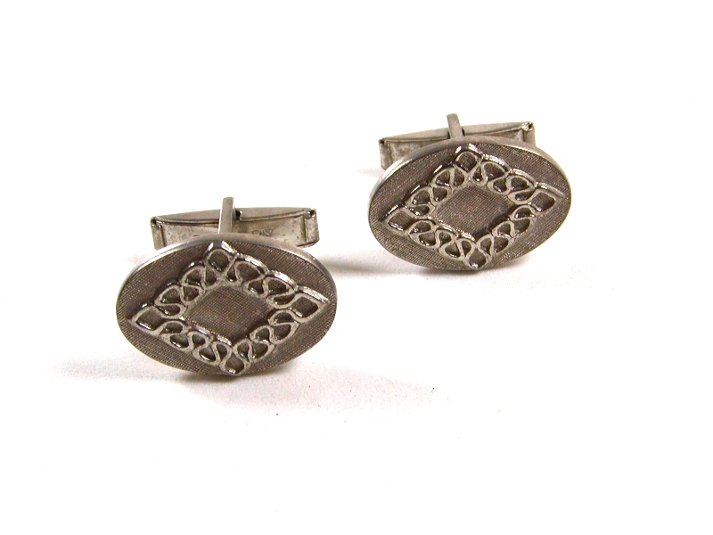 Silver Tone Cufflinks by TRIANGLE 12415