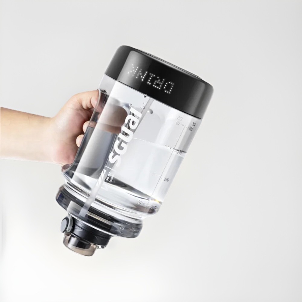 Smart Water Bottle, Dual-Mode Lid, Custom Pixel Display, Drinking Reminder.