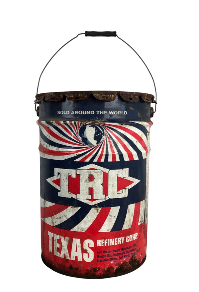 Texas Refinery Corp 6 Gallon Can Red White Blue Great Graphics!