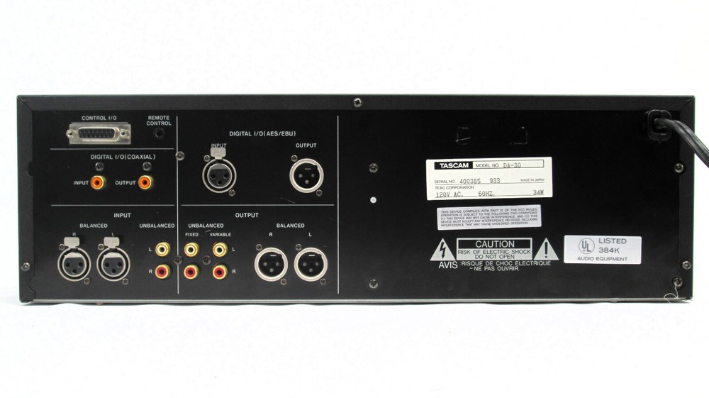 Tascam DA-30 Professional Digital Audio Tape Deck DAT Recorder #1992