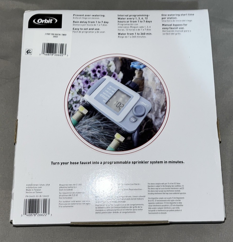 Orbit Irrigation 2 Port Digital High Flow Timer (26622)