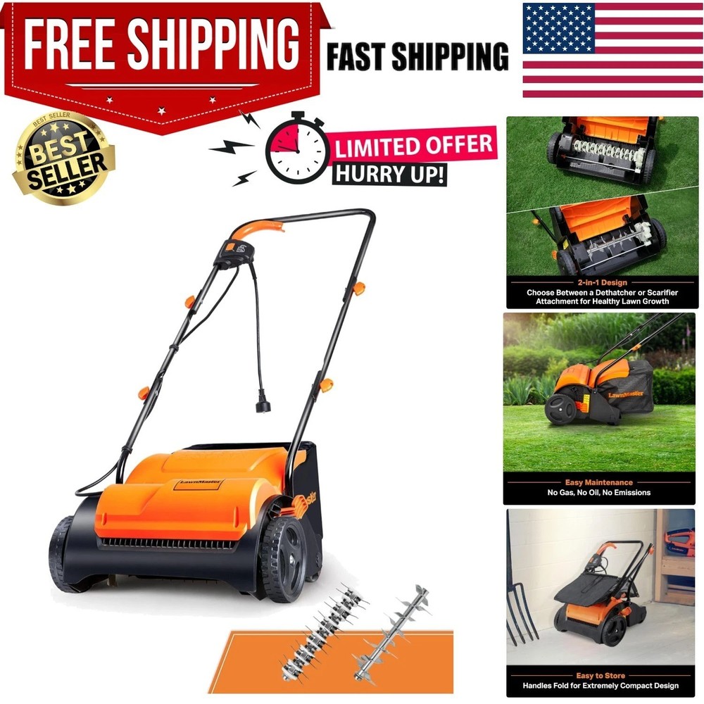GV1212B Scarifier and Dethatcher 13-Inch 12AMP