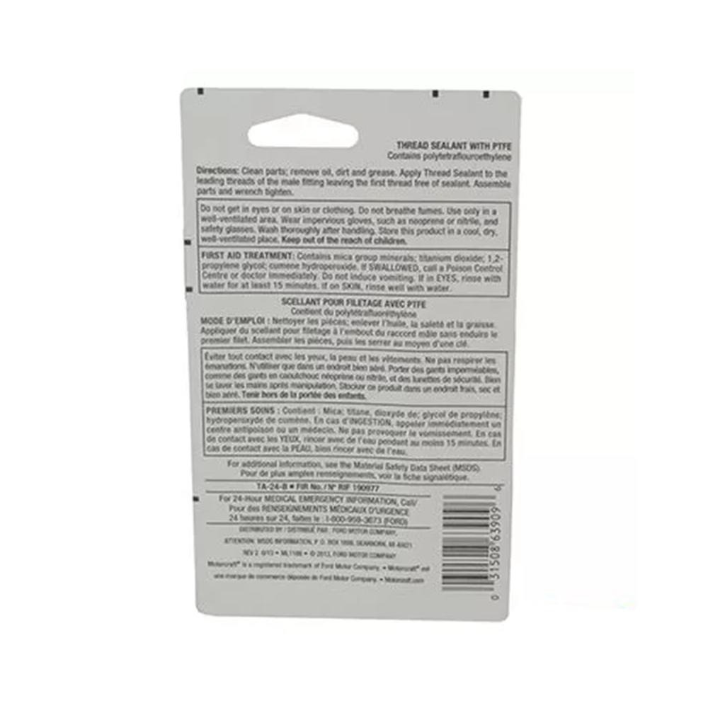 3 PACK MOTORCRAFT TA24B Thread Sealant with PTFE