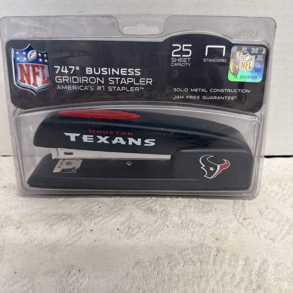 NFL 2014 Houston Texans 747 Business Gridiron Stapler - Package Has Some Wear