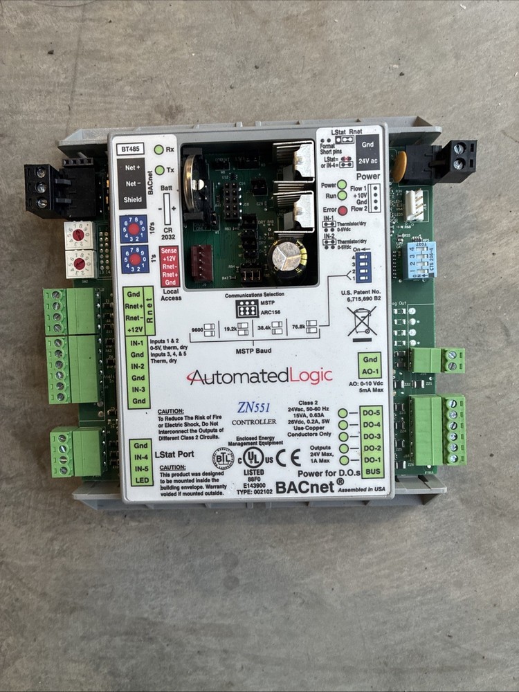 Automated Logic ZN551 BACnet Zone board Controller ARCNET WebCTRL MS/TP ALC